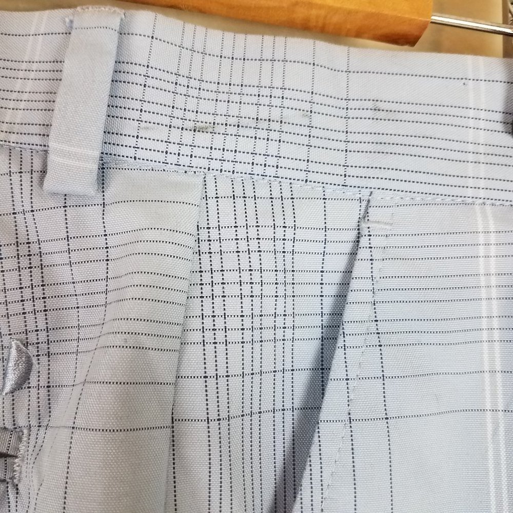 Grand Slam Light Blue Plaid Flat Front Golf Shorts - Picture 8 of 11